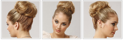 Blonde ballerina bun upstyle